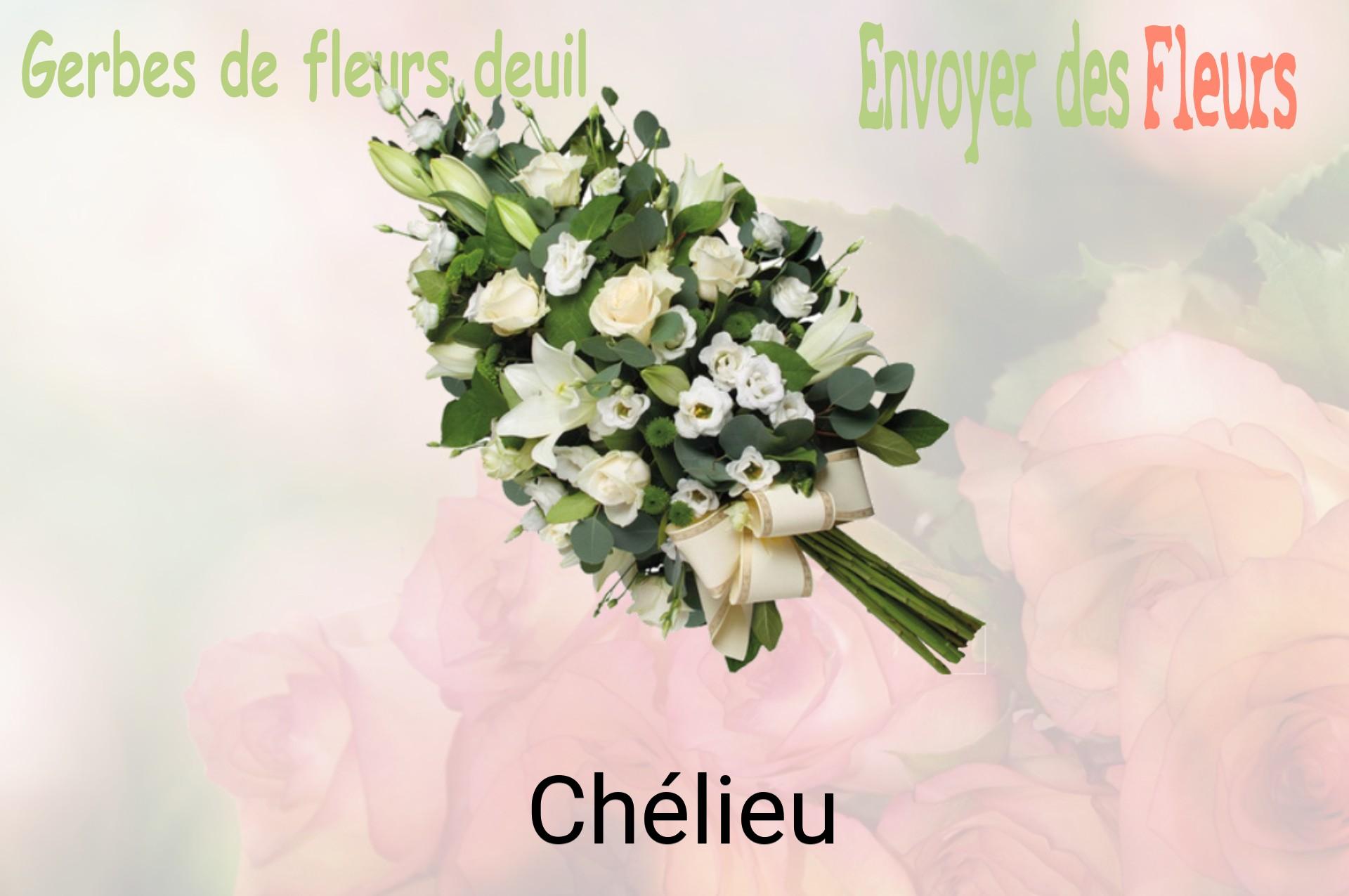 Gerbe de fleurs de deuil livrée à Chélieu